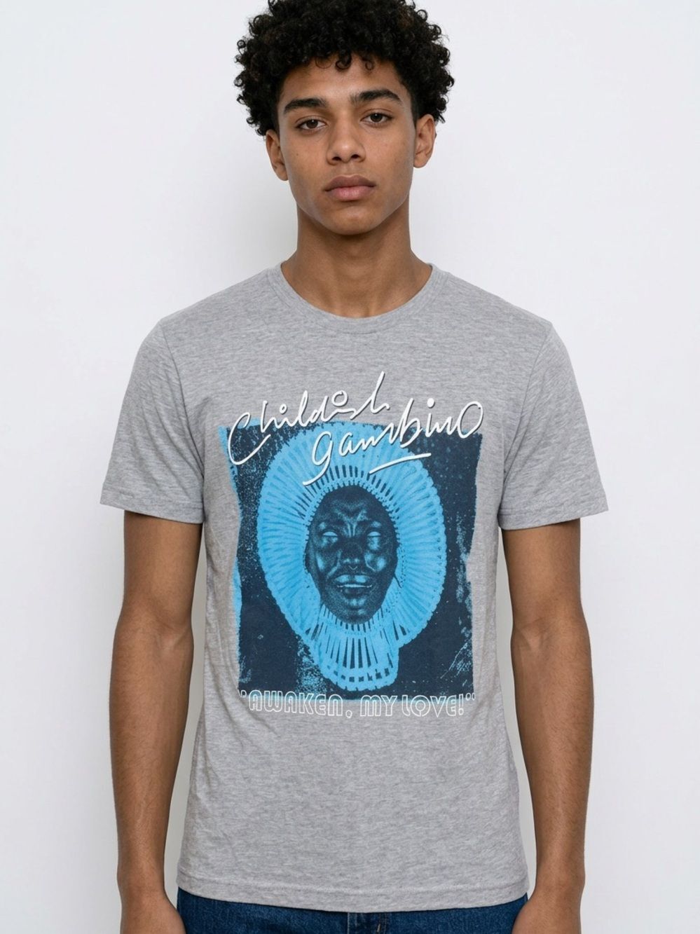 CHILDISH GAMBINO | NEW Awaken My Love Gray Graphic Tee Unisex Size Small